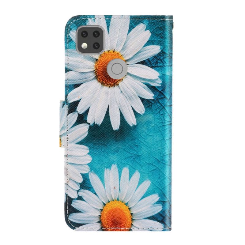Leren Hoesje Xiaomi Redmi 9C String Madeliefjes