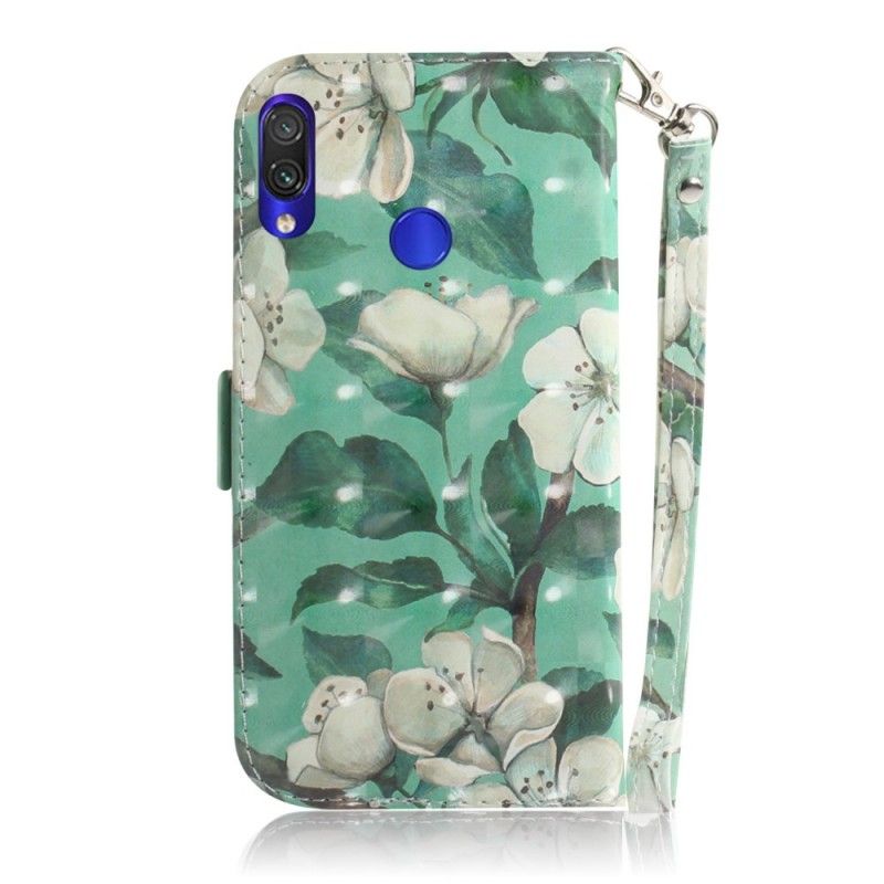 Bescherming Hoesje Xiaomi Redmi Note 7 Telefoonhoesje Bloeiende Tak Met String