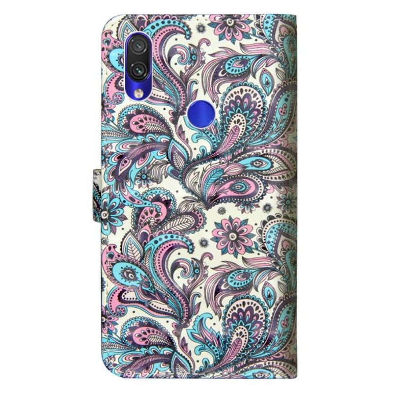 Cover Folio-hoesje Xiaomi Redmi Note 7 Telefoonhoesje Bloemen Met Een Patroon