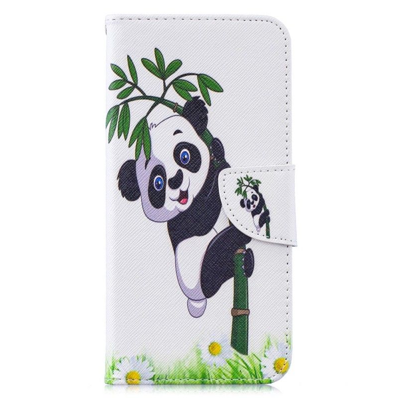 Cover Folio-hoesje Xiaomi Redmi Note 7 Telefoonhoesje Panda Op Bamboe