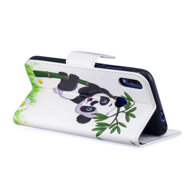 Cover Folio-hoesje Xiaomi Redmi Note 7 Telefoonhoesje Panda Op Bamboe