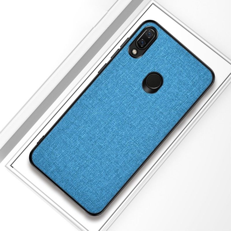 Cover Hoesje Xiaomi Redmi Note 7 Zwart Telefoonhoesje Stof Textuur