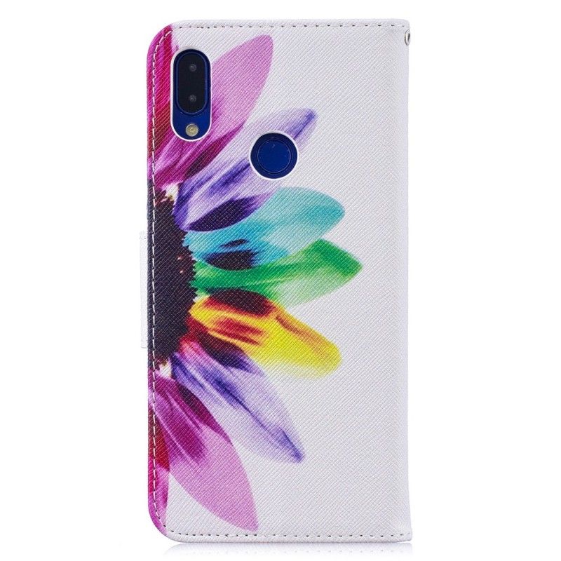Flip Case Leren Xiaomi Redmi Note 7 Aquarelbloem