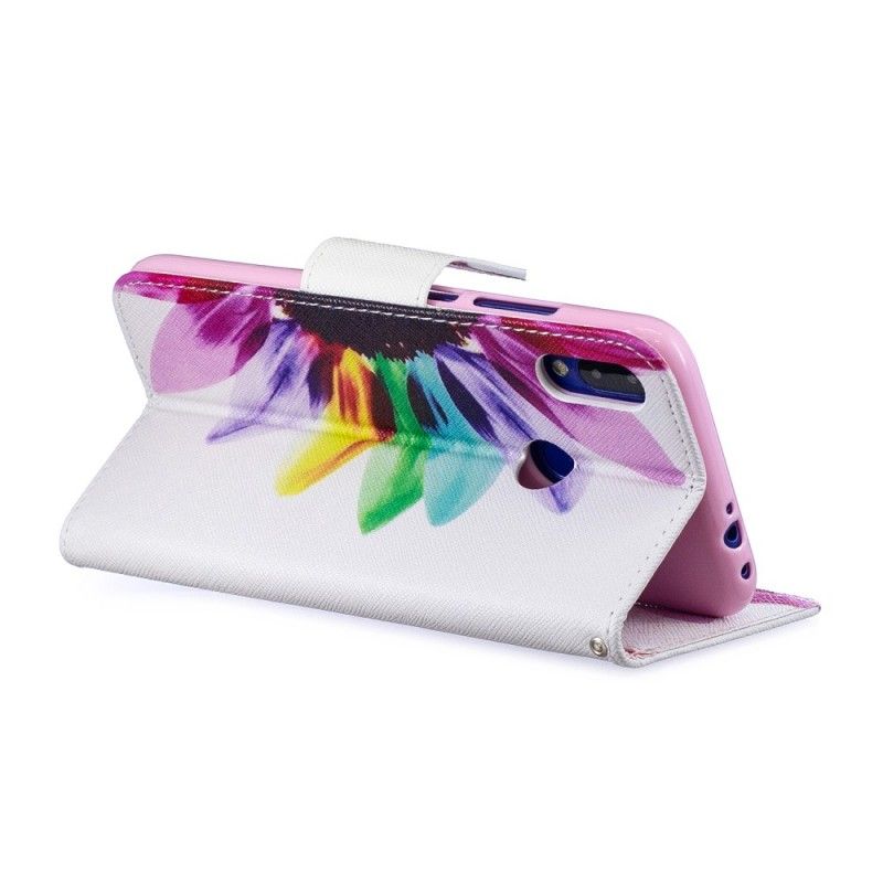 Flip Case Leren Xiaomi Redmi Note 7 Aquarelbloem