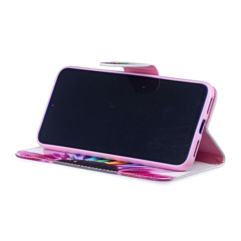 Flip Case Leren Xiaomi Redmi Note 7 Aquarelbloem