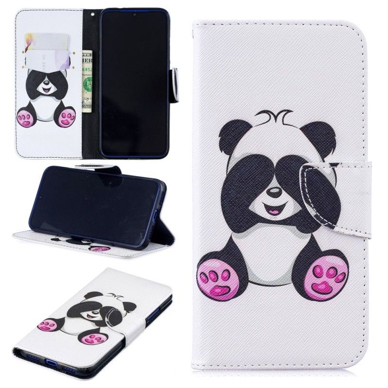 Flip Case Leren Xiaomi Redmi Note 7 Leuke Panda