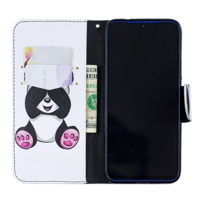 Flip Case Leren Xiaomi Redmi Note 7 Leuke Panda