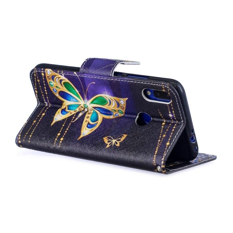 Flip Case Leren Xiaomi Redmi Note 7 Magische Vlinder