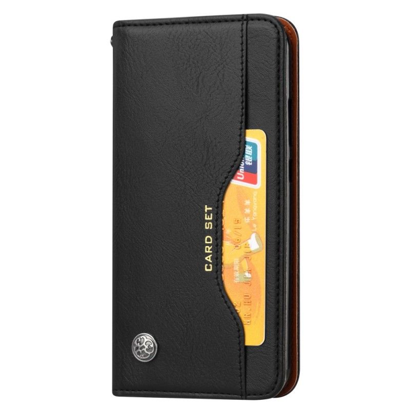 Folio-hoesje Xiaomi Redmi Note 7 Rood Zwart Telefoonhoesje Kaarthouder Van Imitatieleer