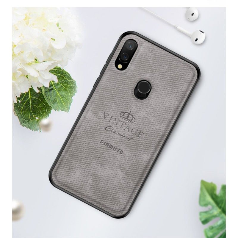 Hoesje voor Xiaomi Redmi Note 7 Grijs Zwart Eervolle Vintage