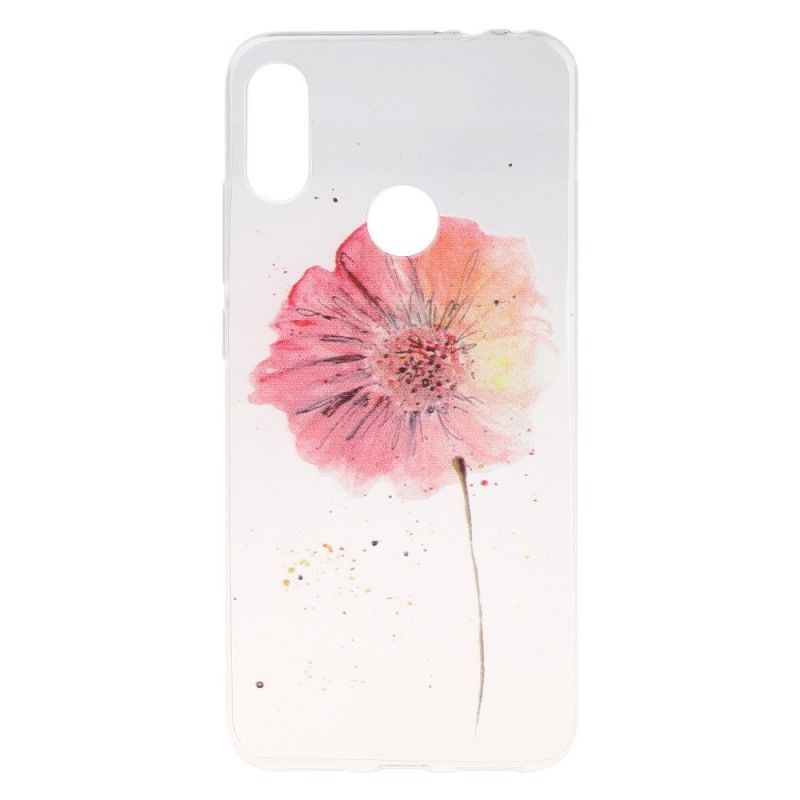 Hoesje voor Xiaomi Redmi Note 7 Transparante Aquarel Klaproos