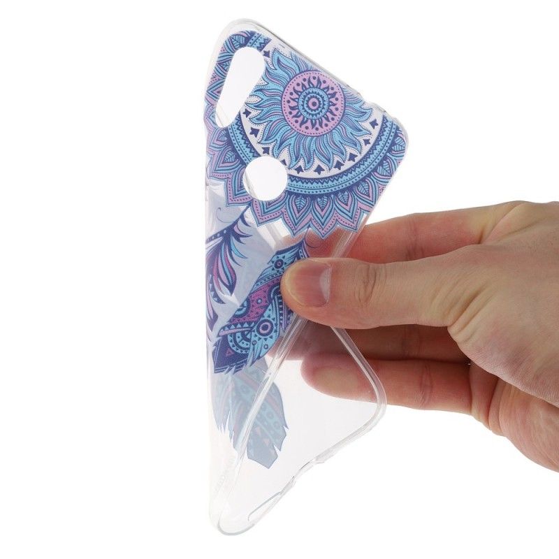 Hoesje voor Xiaomi Redmi Note 7 Transparante Vanger Dromen Blauwe Veren