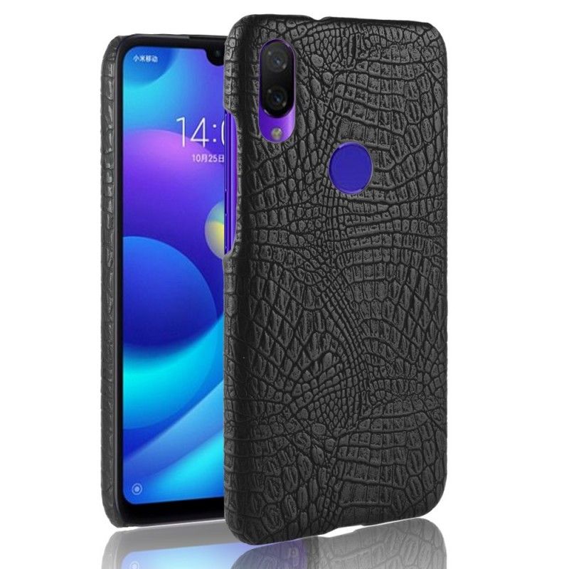 Hoesje voor Xiaomi Redmi Note 7 Wit Zwart Krokodillenhuideffect