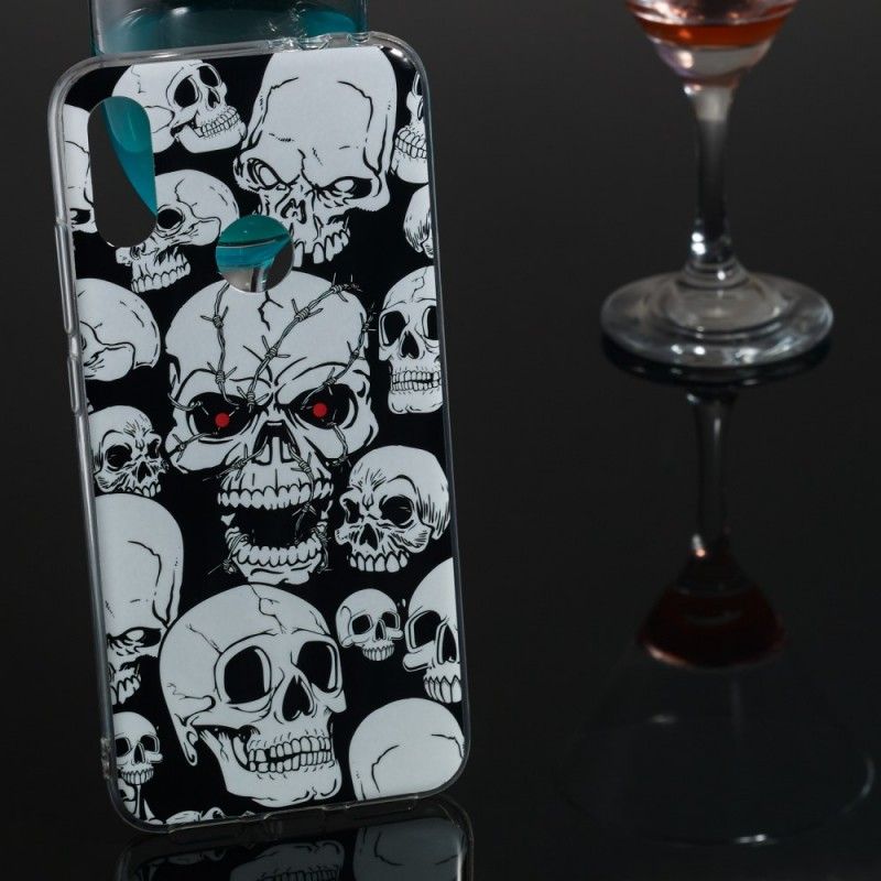 Hoesje Xiaomi Redmi Note 7 Aandacht Fluorescerende Schedels