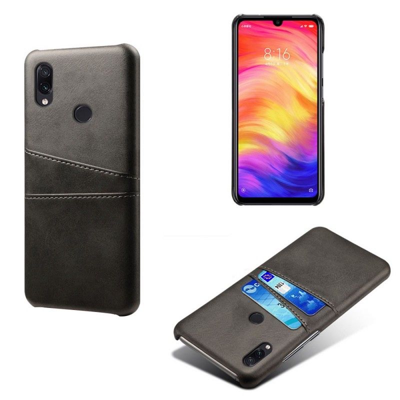 Hoesje Xiaomi Redmi Note 7 Cyaan Kaarthouder