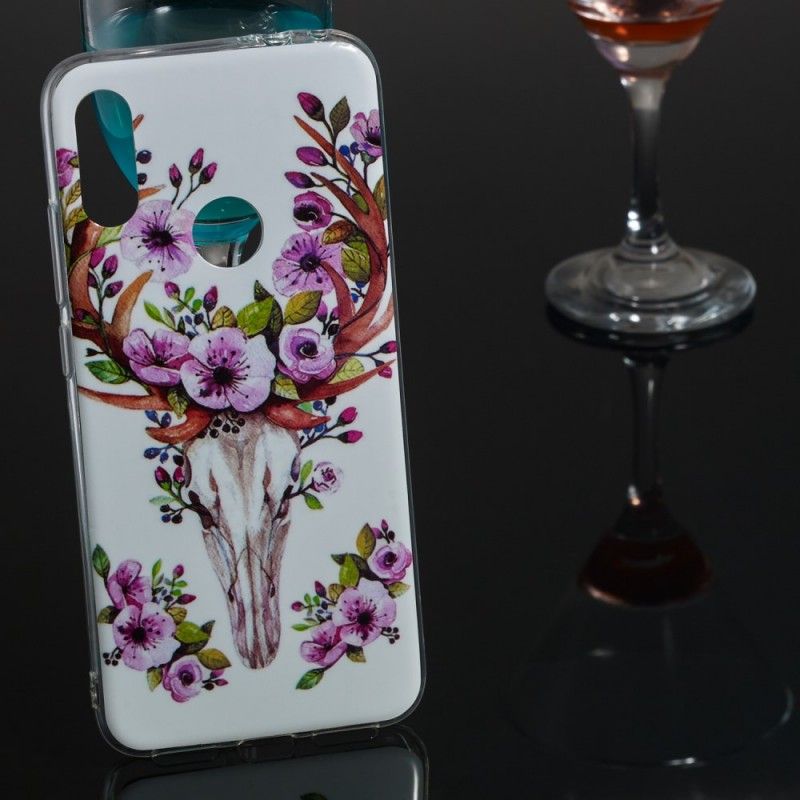 Hoesje Xiaomi Redmi Note 7 Eland Met Fluorescerende Bloemen