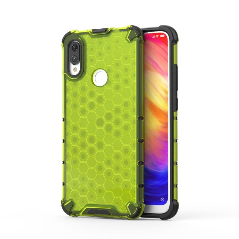 Hoesje Xiaomi Redmi Note 7 Grijs Wit Honingraatstijl