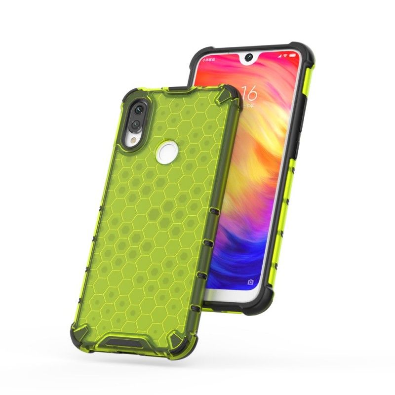 Hoesje Xiaomi Redmi Note 7 Grijs Wit Honingraatstijl