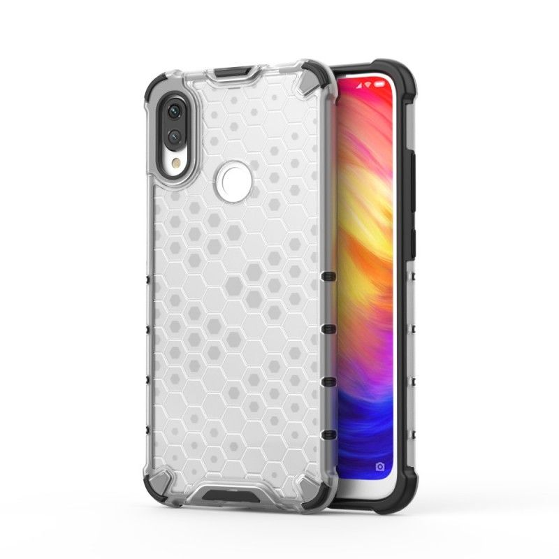 Hoesje Xiaomi Redmi Note 7 Grijs Wit Honingraatstijl