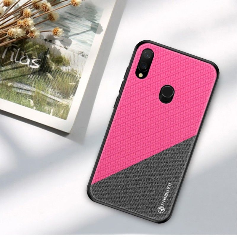 Hoesje Xiaomi Redmi Note 7 Magenta Zwart Mofi Eer-Serie