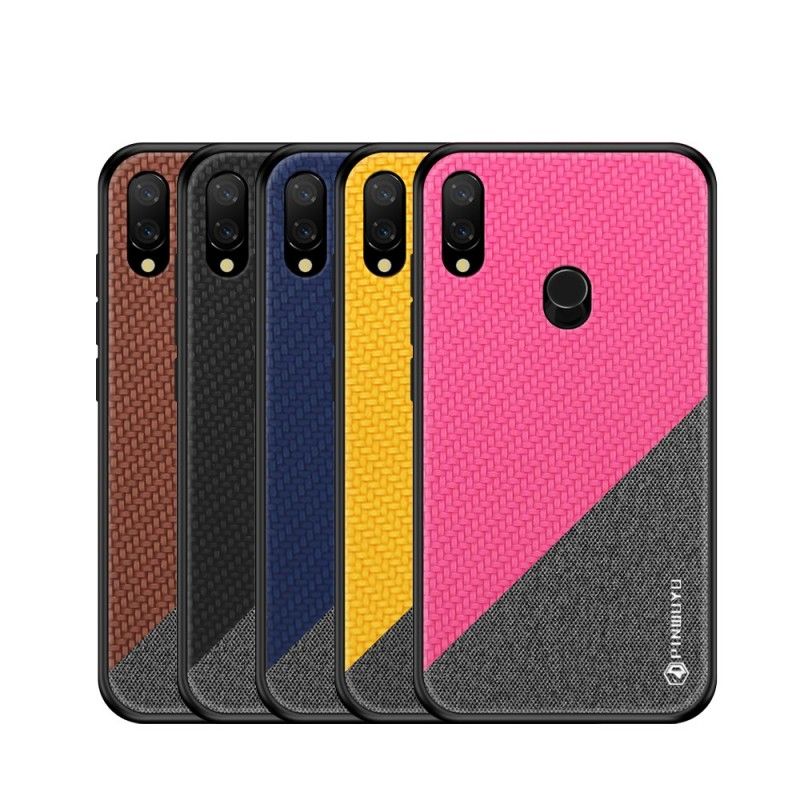 Hoesje Xiaomi Redmi Note 7 Magenta Zwart Mofi Eer-Serie