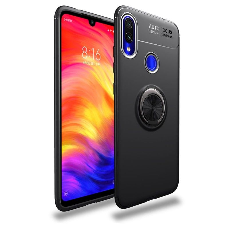 Hoesje Xiaomi Redmi Note 7 Rood Zwart Roterende Ring