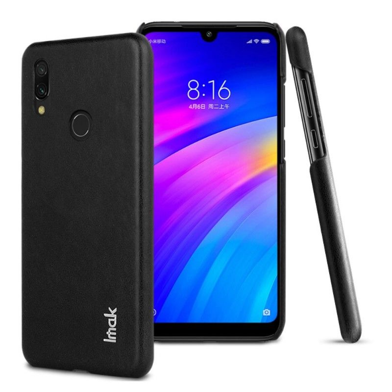 Hoesje Xiaomi Redmi Note 7 Zwart Imak Ruiyi Serie Leereffect
