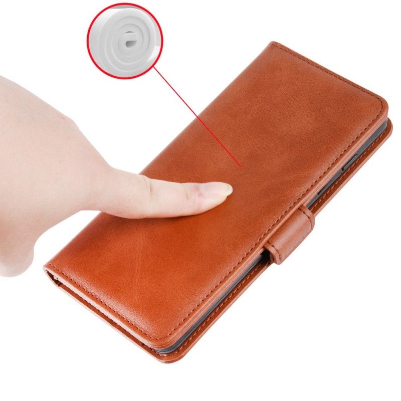 Leren Hoesje voor Xiaomi Redmi Note 7 Bruin Dubbele Klep