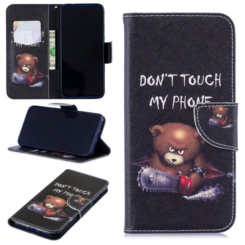 Leren Hoesje Xiaomi Redmi Note 7 Gevaarlijke Beer