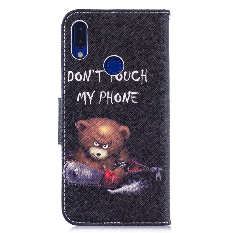 Leren Hoesje Xiaomi Redmi Note 7 Gevaarlijke Beer