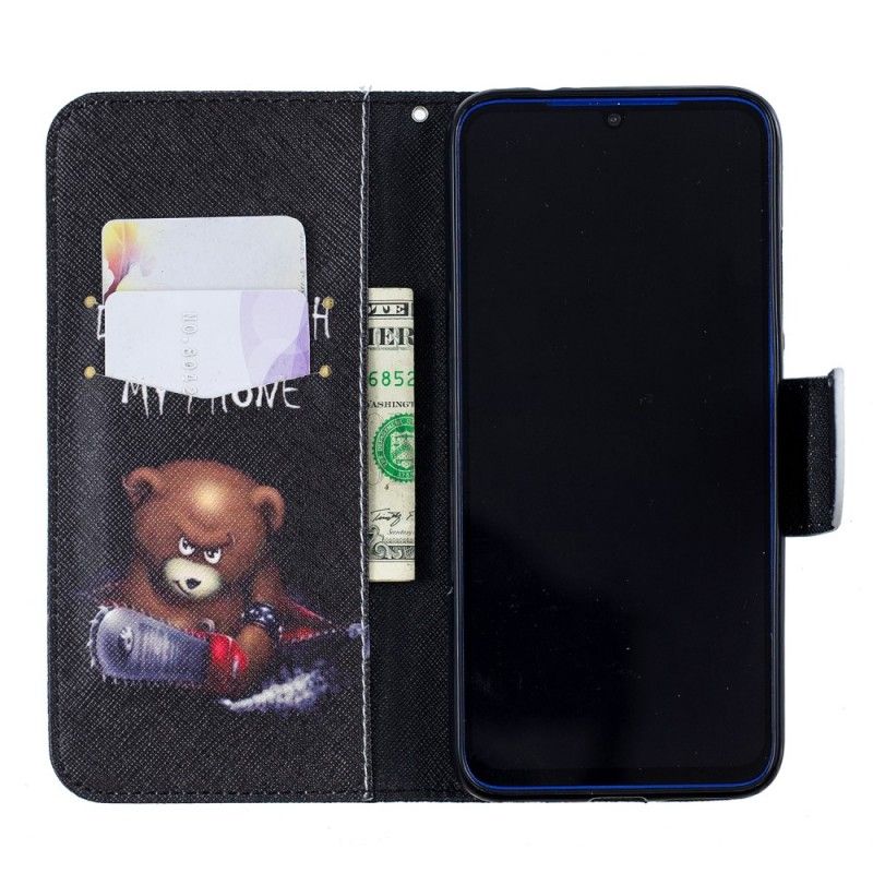 Leren Hoesje Xiaomi Redmi Note 7 Gevaarlijke Beer