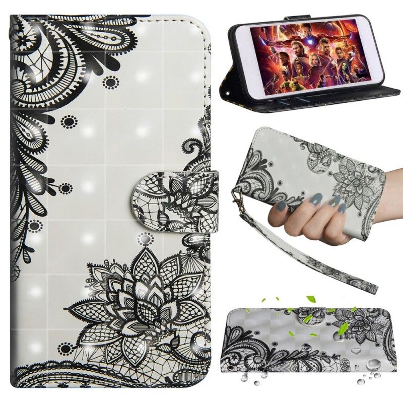 Leren Hoesje Xiaomi Redmi Note 7 Kanten Mandala