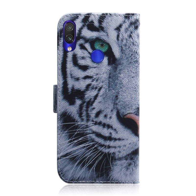 Leren Hoesje Xiaomi Redmi Note 7 Tijgergezicht