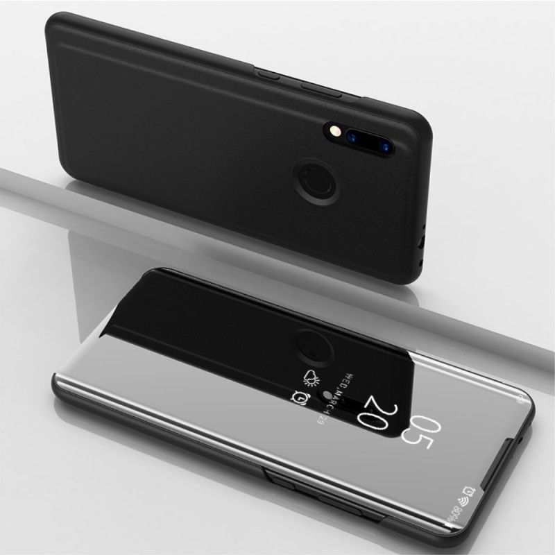 Zichtafdekking Xiaomi Redmi Note 7 Wit Zwart Spiegel En Kunstleer