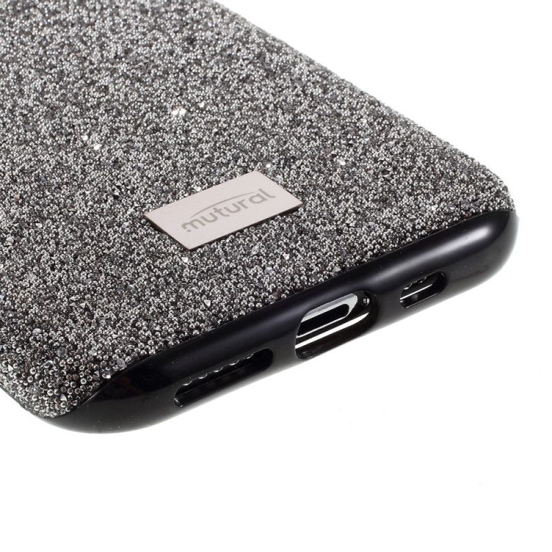 Cover Hoesje iPhone 11 Pro Max Grijs Zwart Telefoonhoesje Luxe Muturestof