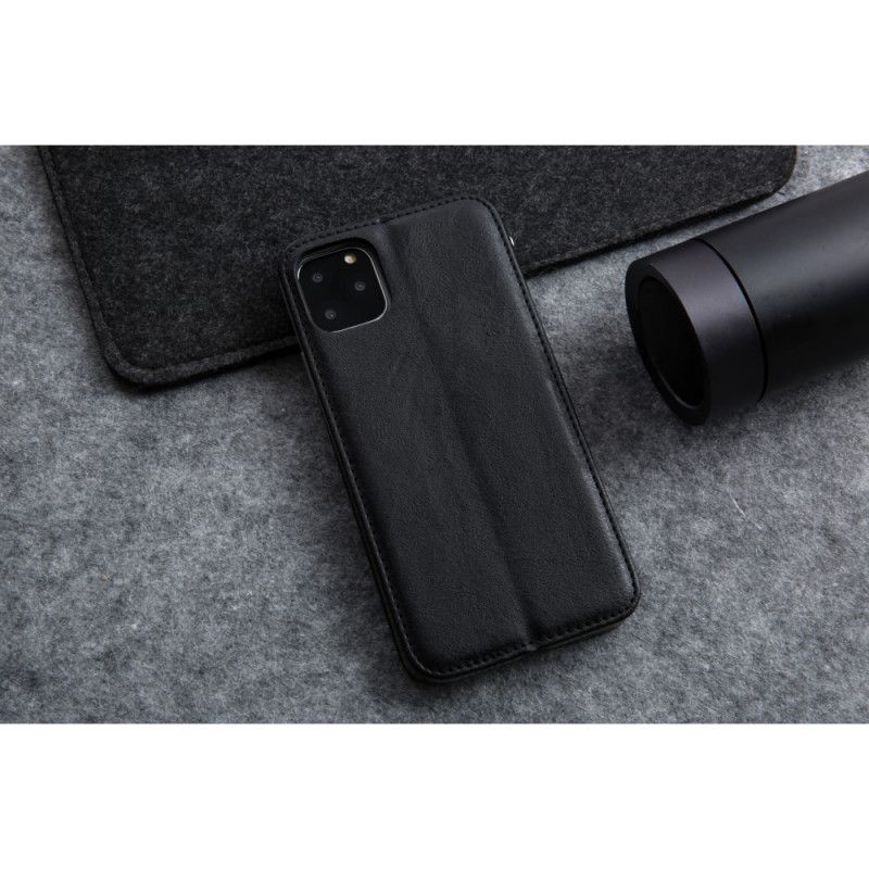 Folio-hoesje voor iPhone 11 Pro Max Bruin Finesse Leerstijl