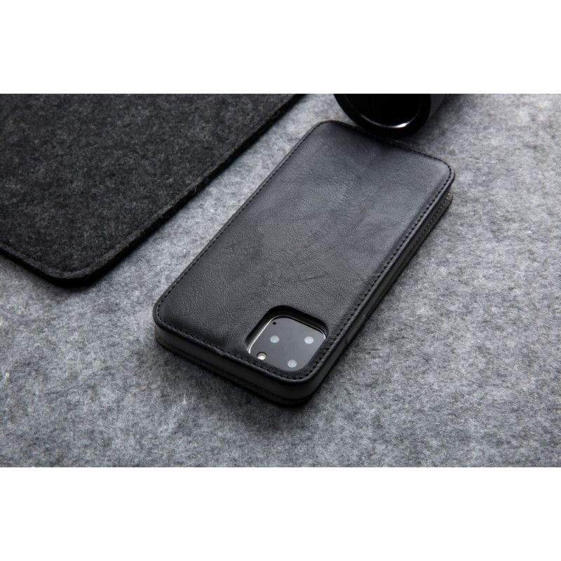 Folio-hoesje voor iPhone 11 Pro Max Bruin Finesse Leerstijl