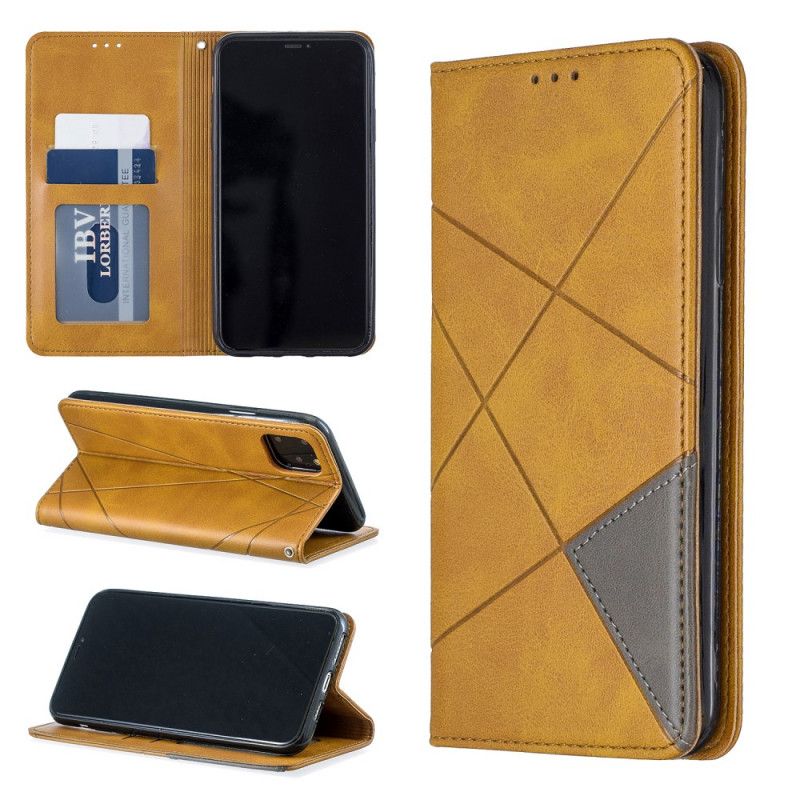 Folio-hoesje voor iPhone 11 Pro Max Grijs Zwart Kunstenaarsstijl