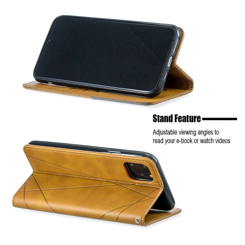 Folio-hoesje voor iPhone 11 Pro Max Grijs Zwart Kunstenaarsstijl