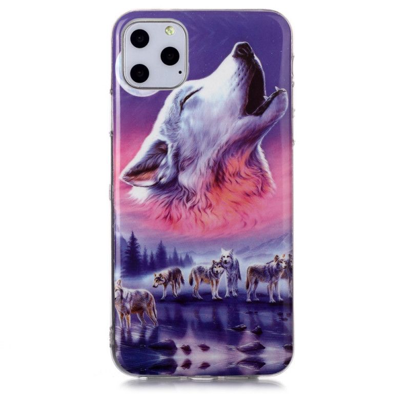 Hoesje iPhone 11 Pro Max Fluorescerende Wolf