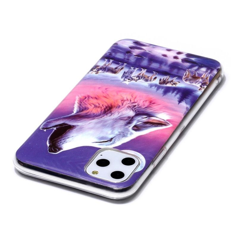 Hoesje iPhone 11 Pro Max Fluorescerende Wolf