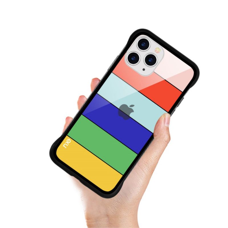 Hoesje iPhone 11 Pro Max Geel Rood Nxe Regenboogreeks
