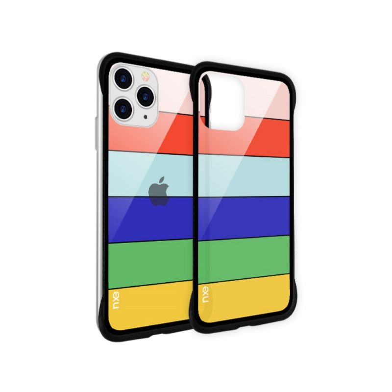 Hoesje iPhone 11 Pro Max Geel Rood Nxe Regenboogreeks