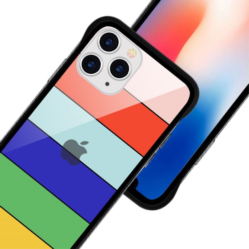 Hoesje iPhone 11 Pro Max Geel Rood Nxe Regenboogreeks