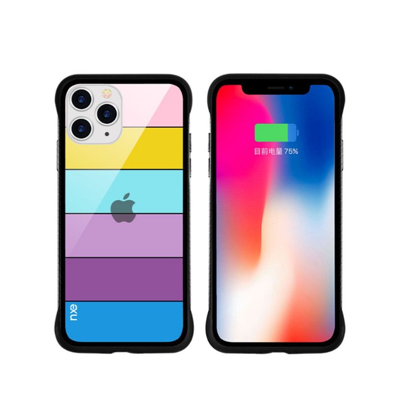 Hoesje iPhone 11 Pro Max Geel Rood Nxe Regenboogreeks