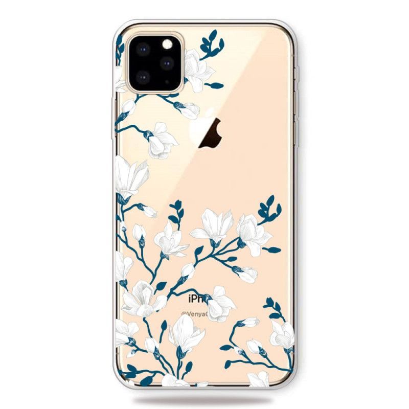 Hoesje iPhone 11 Pro Max Telefoonhoesje Witte Bloemen