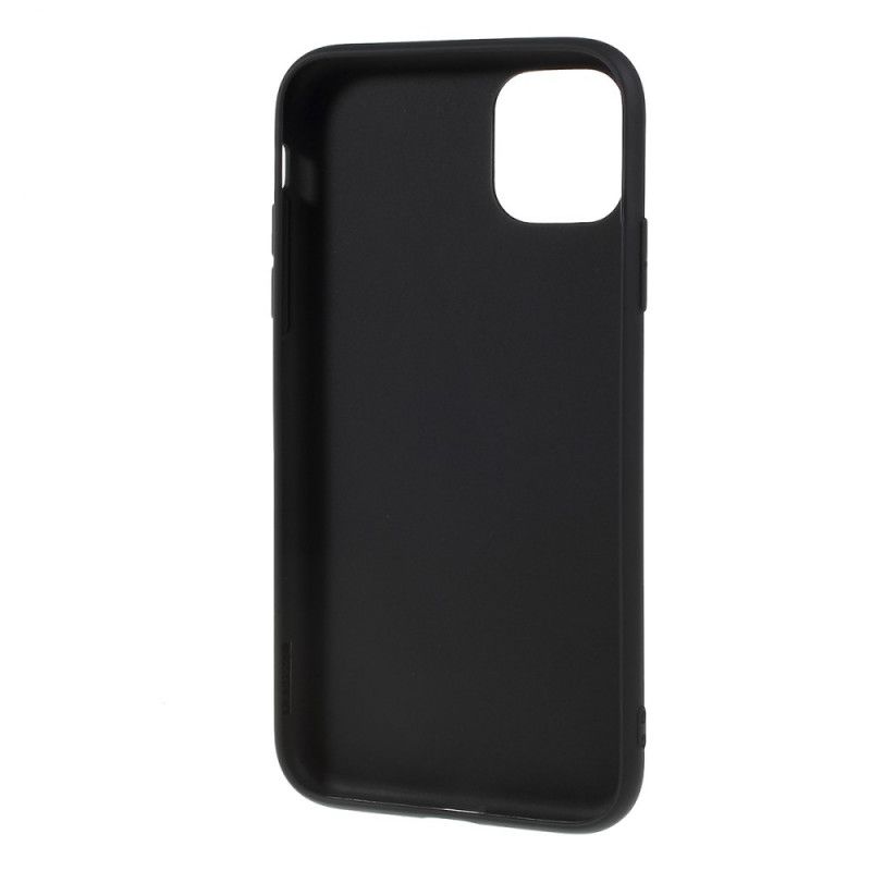 Hoesje iPhone 11 Pro Max Wit Zwart Matte Siliconen