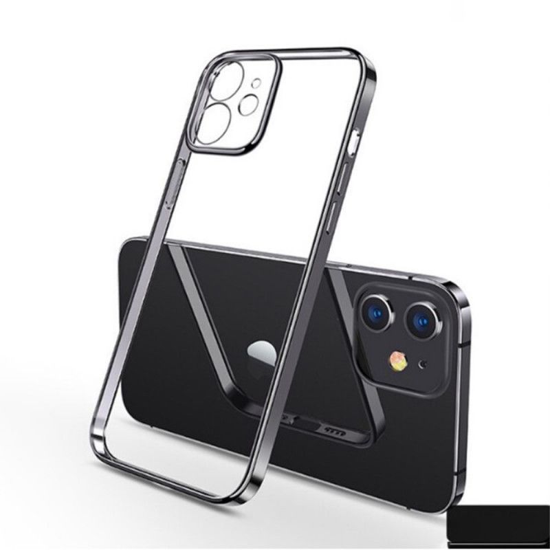 Hoesje voor iPhone 11 Pro Max Groen Zwart Transparante Sulada Metal Stijl Randen