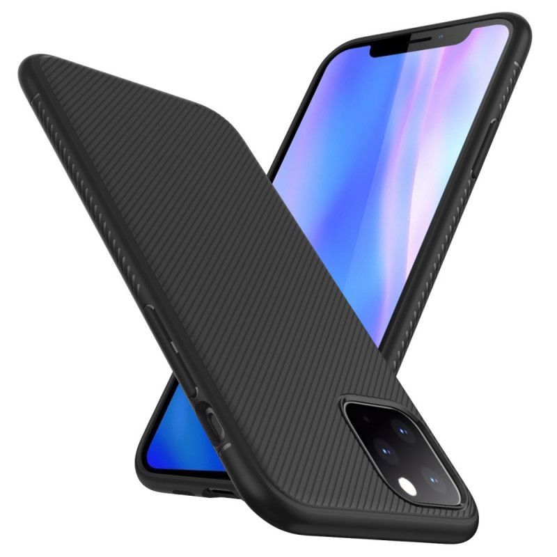 Hoesje voor iPhone 11 Pro Max Marineblauw Zwart Twill Uit De Jazzserie