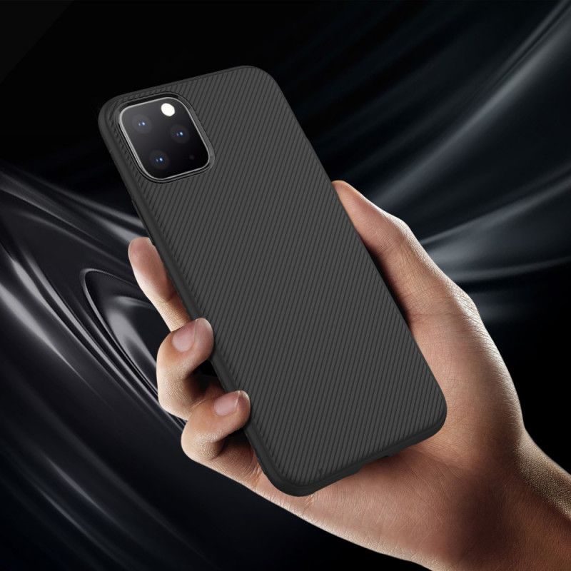 Hoesje voor iPhone 11 Pro Max Marineblauw Zwart Twill Uit De Jazzserie